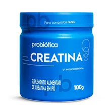 Embalagem de Probiótica Creatina Monohidratada 100 g